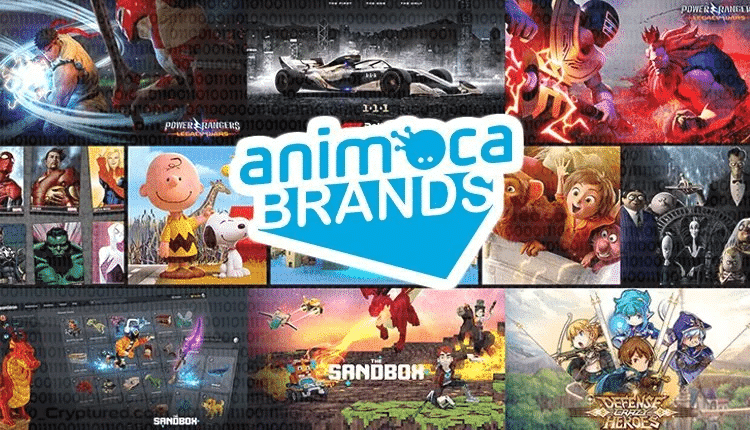 Animoca Brands Logo and images of some investments.