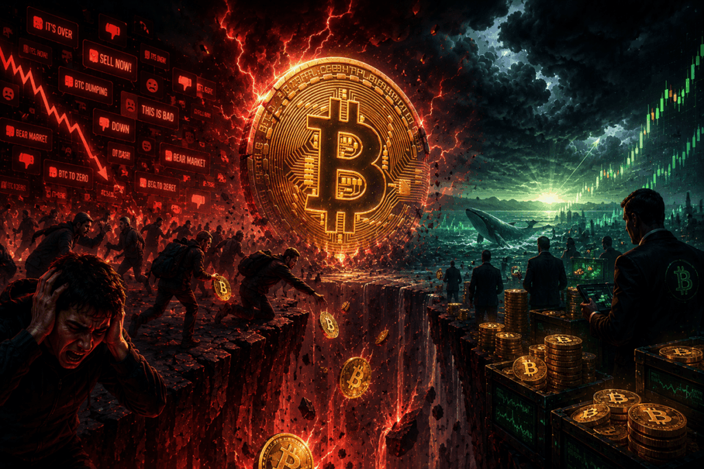 Bitcoin Fall Under $77,000 Triggers Spike In Social Media FUD