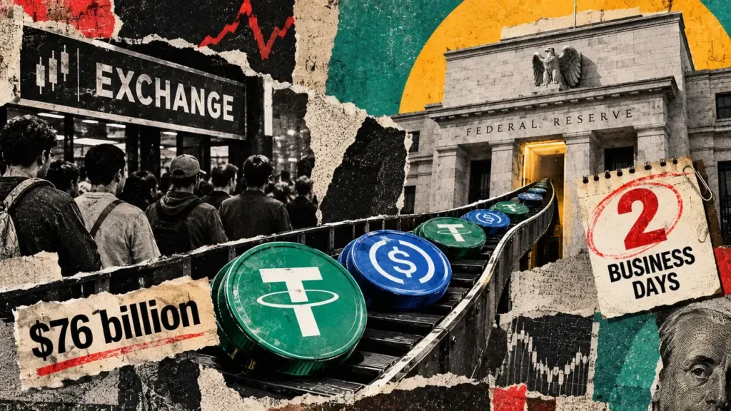Fed guarantees 2-day stablecoin payouts, but $76B remains blocked Fed guarantees 2-day stablecoin payouts, but $76B remains blocked