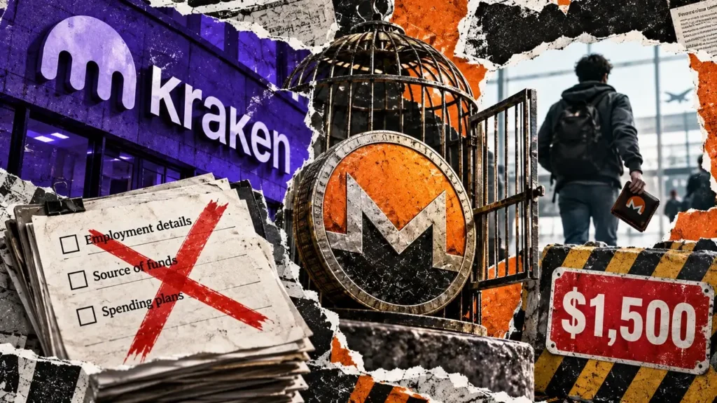 Kraken drops Monero spending questions; XMR cap stays